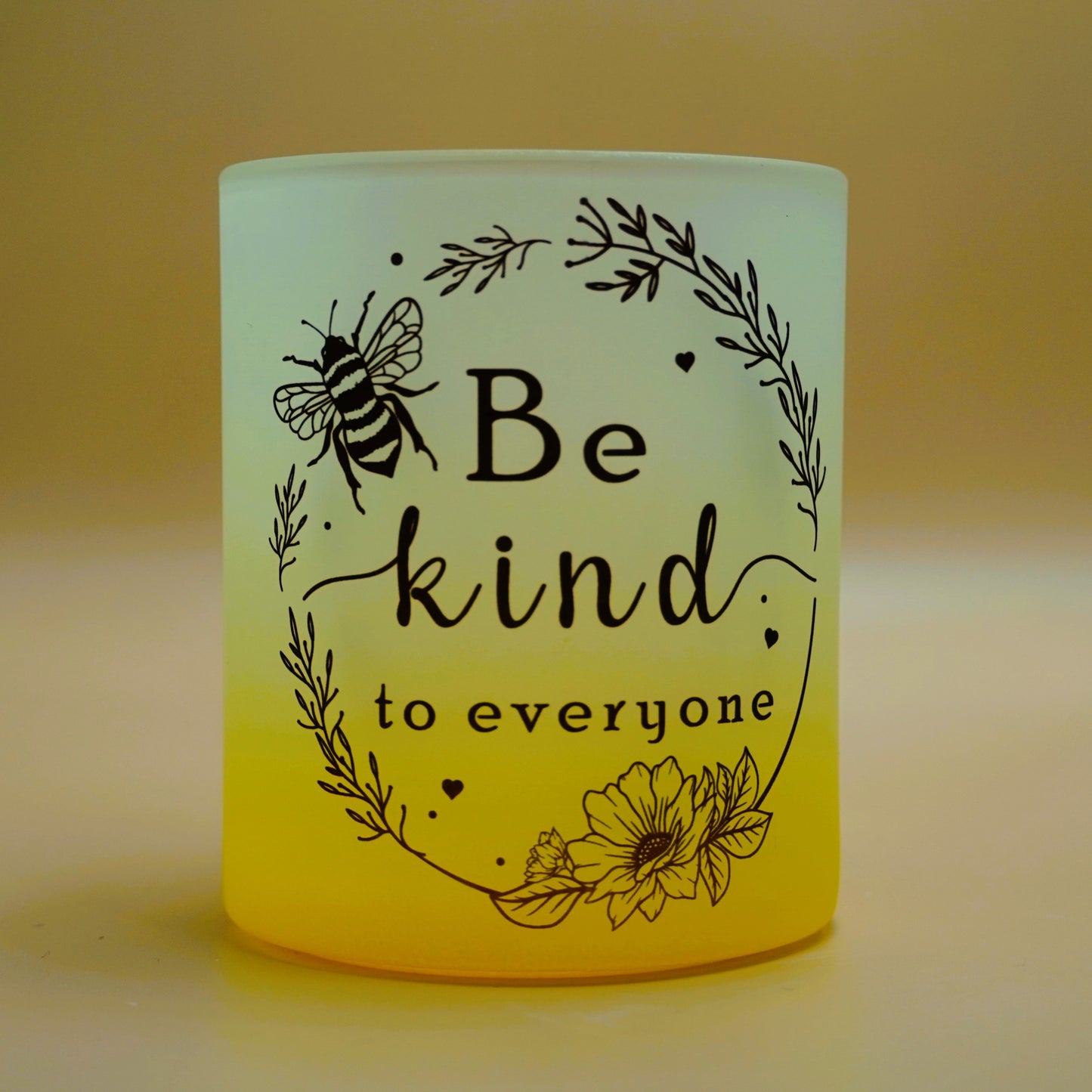 Be kind Farbverlaufsglastasse