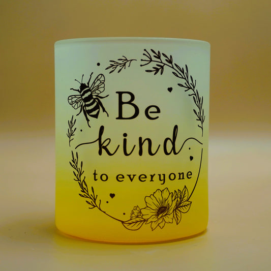 Be kind Farbverlaufsglastasse